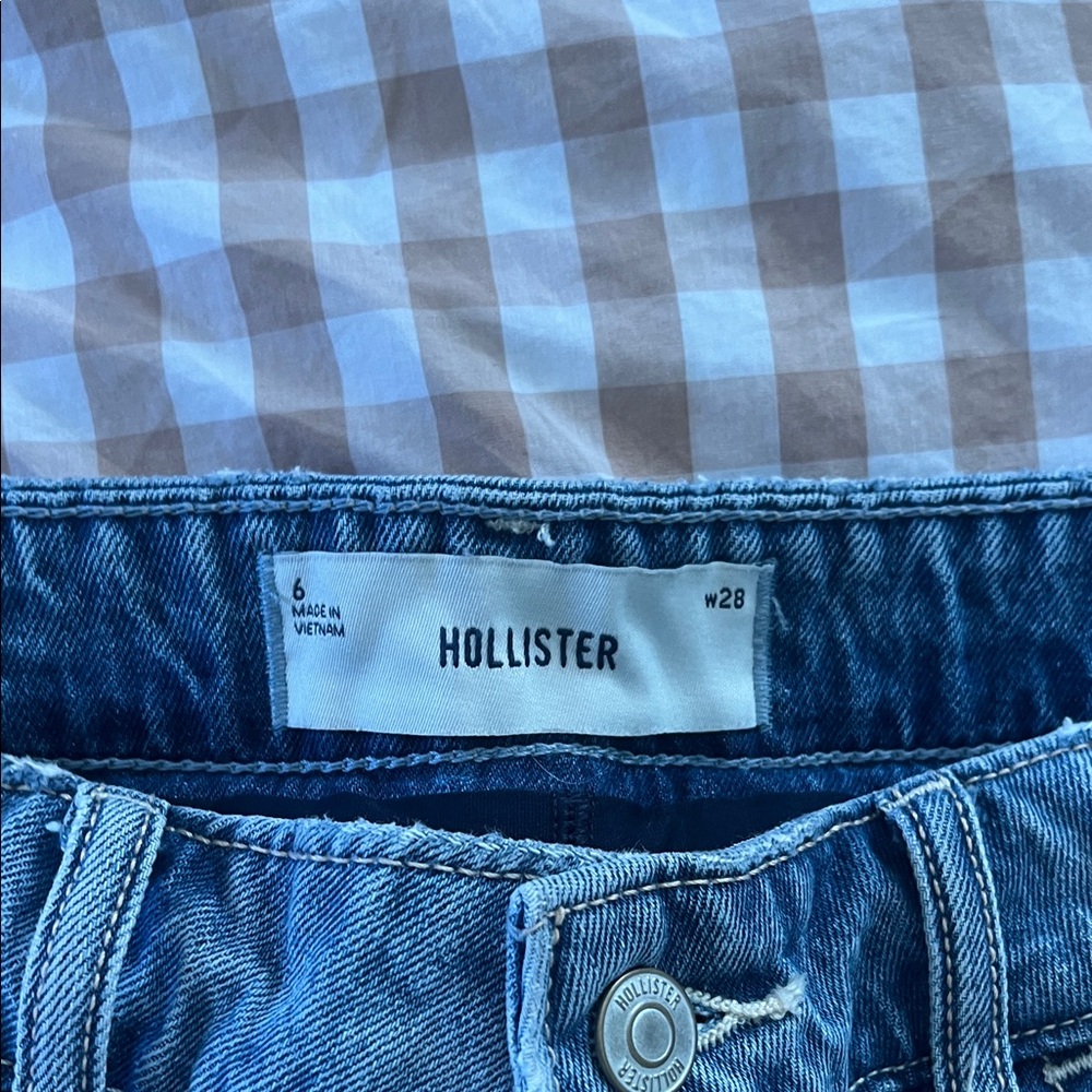 Hollister Denim Mini Skirt with Star Patch - Light Blue - Picture 2 of 8